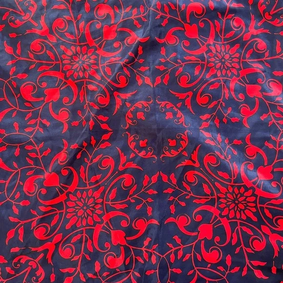 Beautiful Navy Blue & Red Scarf